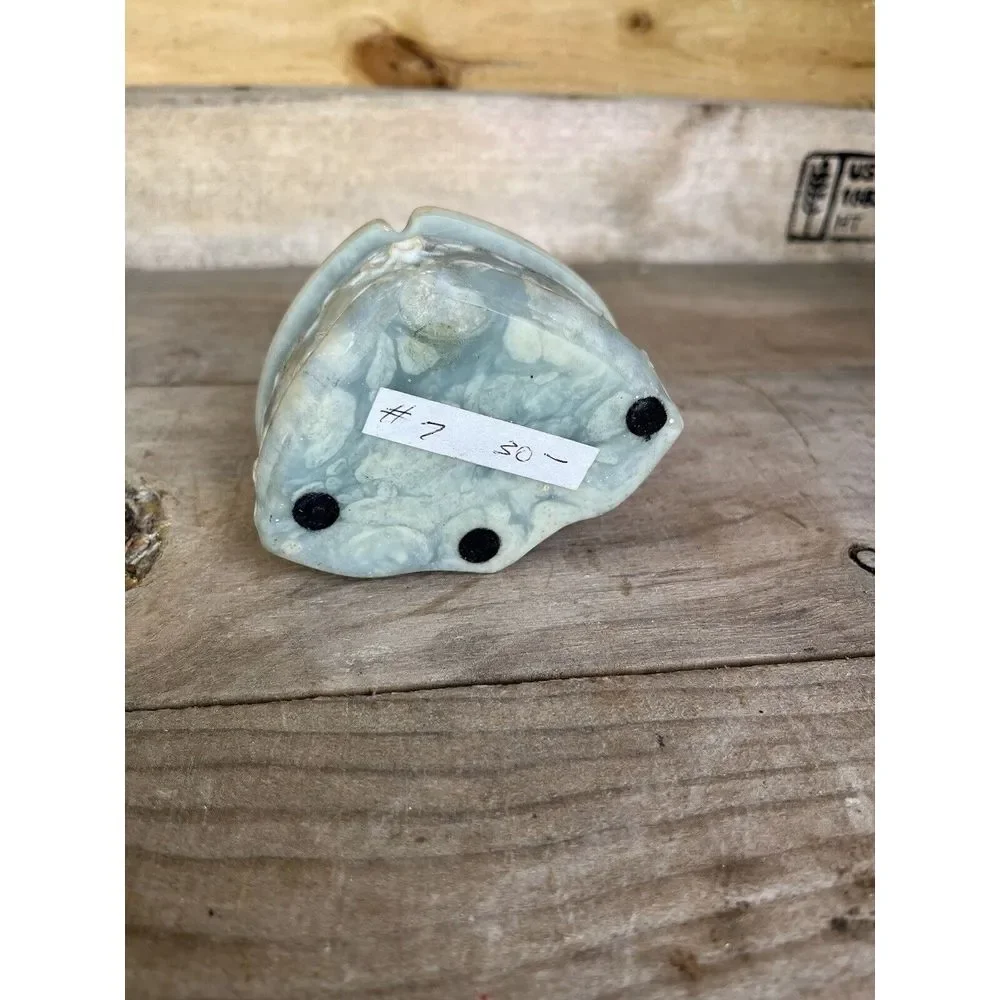 Vintage Genuine Incolay Blue Green Stone Heart Shape /Roses  Jewelry Trinket Box